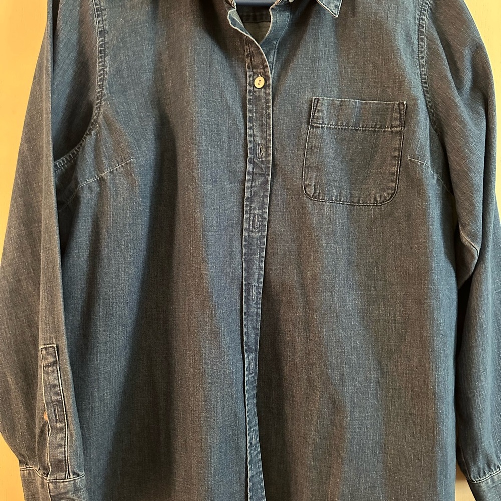 J. Jill Blue Button Down Shirt